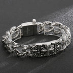 Polished Brushed Stainless Steel Cuban Chain Bracelet for Men Black Gold Color Nickel-Free Jewelry18-24CM Length Gift