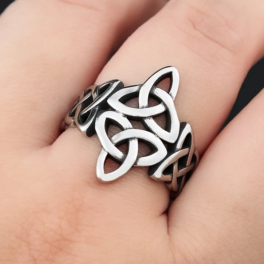Norse Celtic Knot Ring — Silver