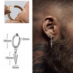 Lightning Bolt Huggie Earrings — Silver