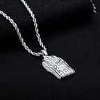 Iced Out Masked Head Pendant — 925 Silver