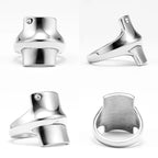 Shield Gemstone Ring — Stainless Steel