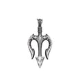 Greek Myth Steel Pendant Vintage Mythology Trident