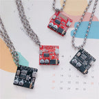 Y2K Cyberpunk Necklace PCB Electric Board Pendant Necklace for E-girl Women Hip Hop Stainless Steel Ins Necklace