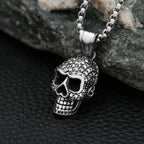 Gothic Skeleton Stainless Steel Pendant Necklace