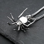 Gothic Vintage Stainless Steel Spider Pendant Fashion Punk Unique Animal Necklaces For Men Women Party Jewelry