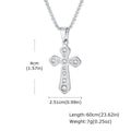 Iced Out Zircon Cross Pendant — Stainless