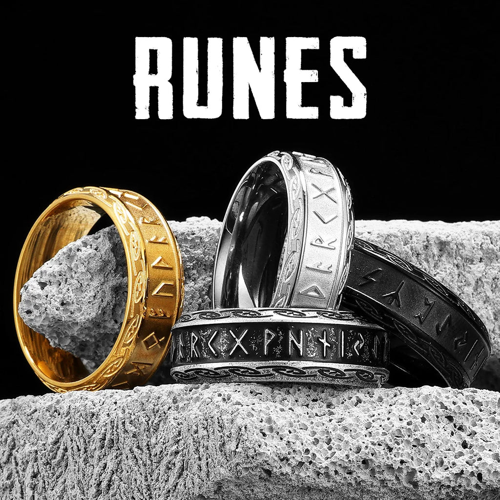 Viking Rune Ring — Stainless Steel