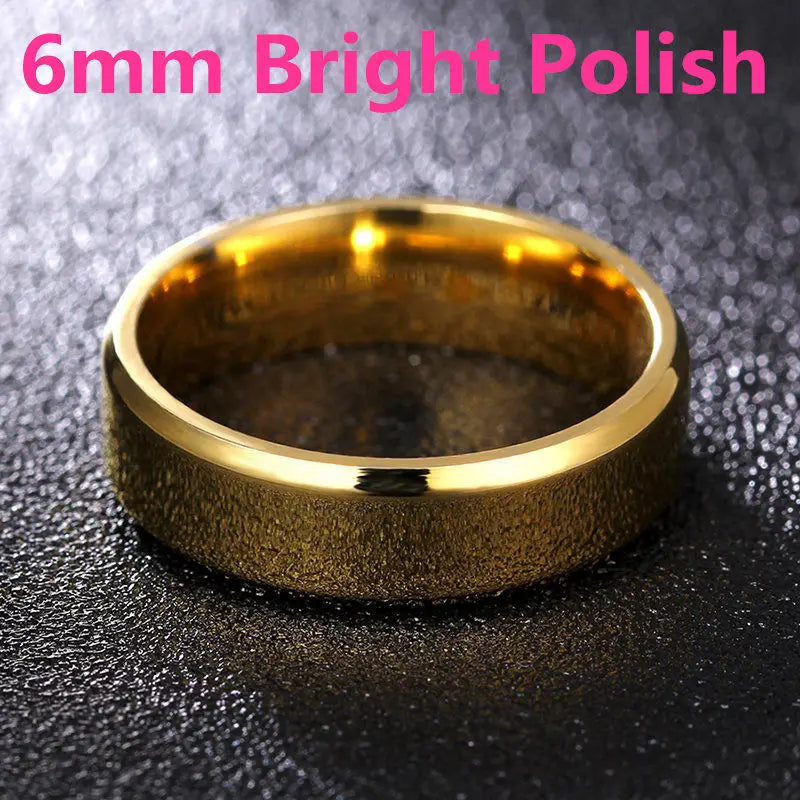 4-8mm Dull Polish Silver Color Titanium Ring For Men and Women Personalized Ring Customize Engraved