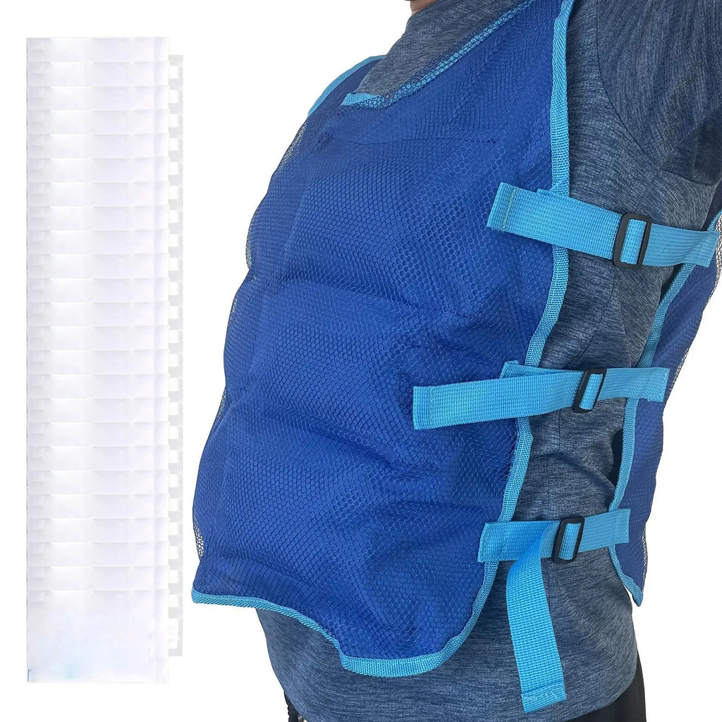 Ice Vest Cooling Safety Vest Outdoor High Temperature Clothing Adjustable Cool Jacket Summer Outdoor Ice Pack Cooling
