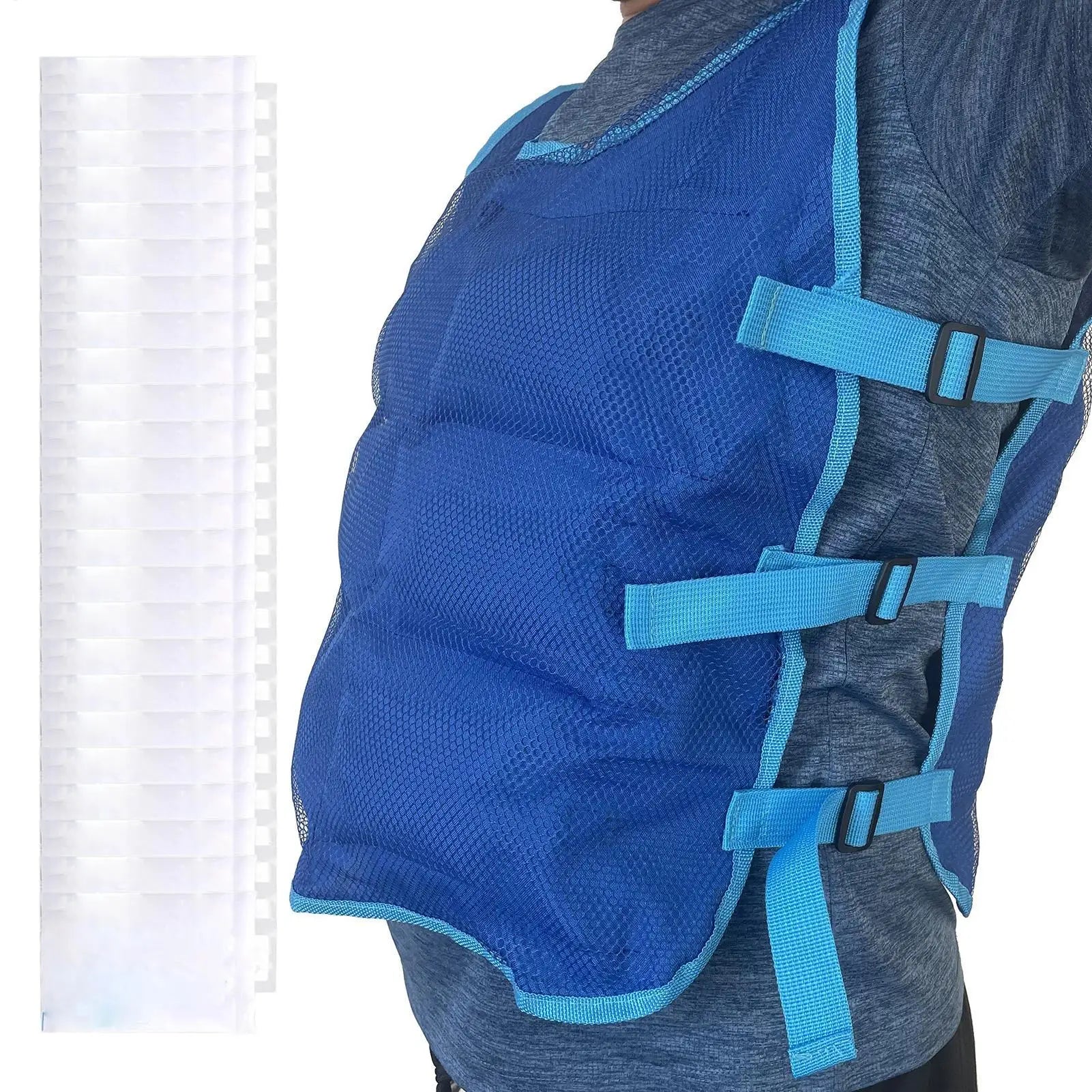 Ice Vest Cooling Safety Vest Outdoor High Temperature Clothing Adjustable Cool Jacket Summer Outdoor Ice Pack Cooling