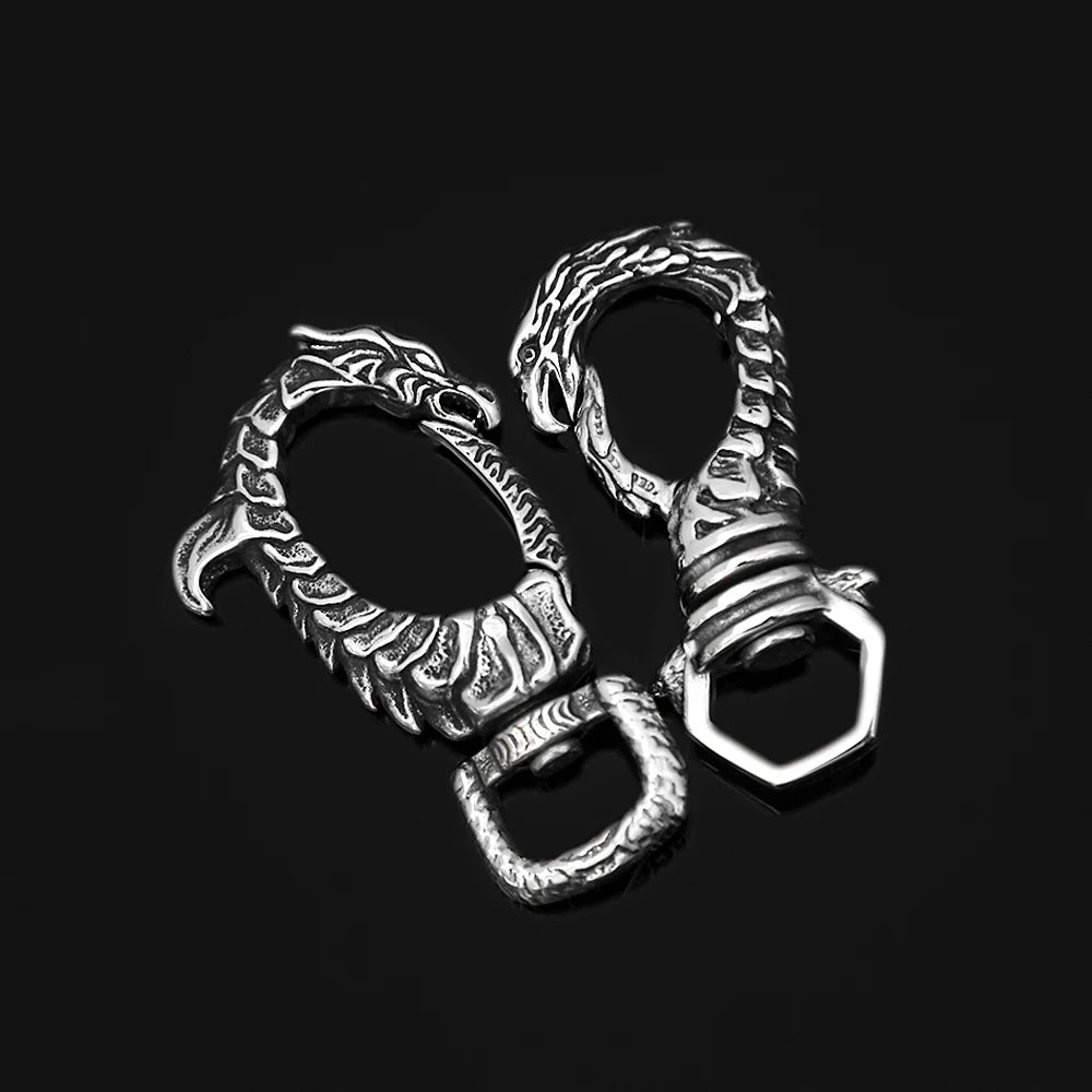 Dragon Keychain — Stainless Steel