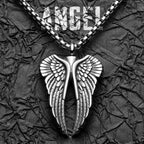 Angel Wing Urn Pendant — Stainless Steel