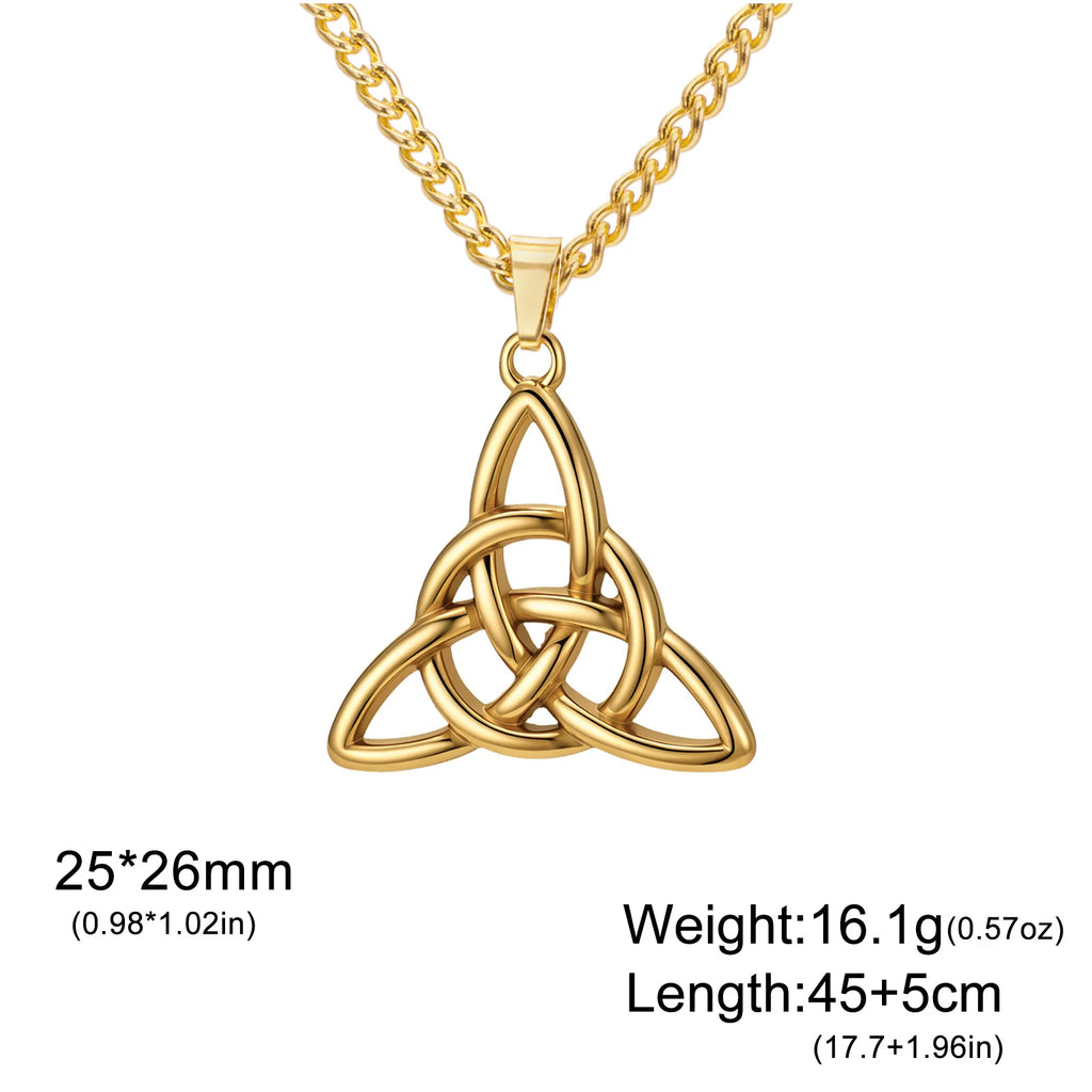 Celtic Trinity Knot Choker Necklace — Steel