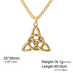 Celtic Trinity Knot Choker Necklace — Steel