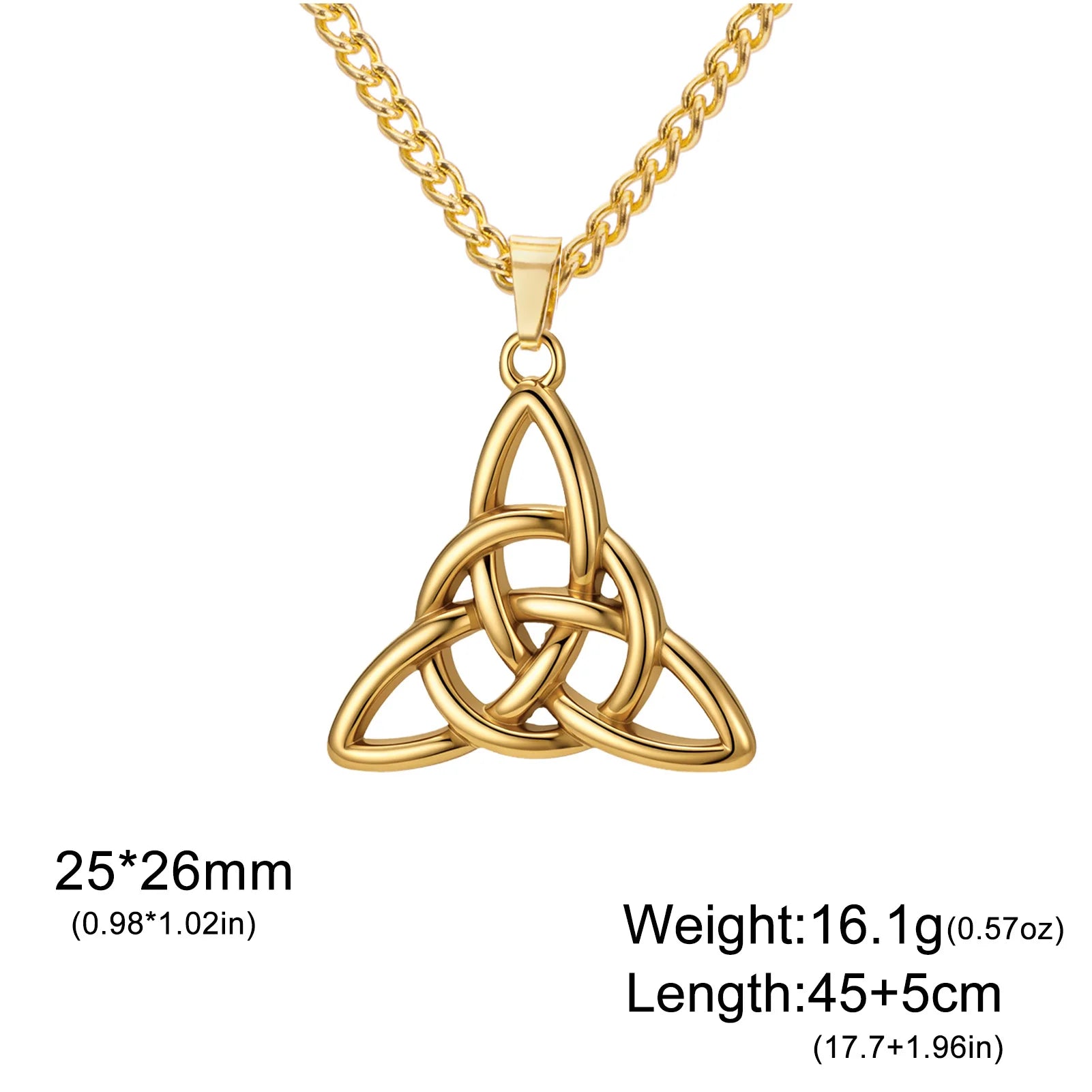 Celtic Trinity Knot Choker Necklace — Steel