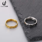 Thin Geometric Band Ring — Stainless Steel