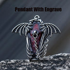 Gothic Bat Stainless Steel Pendant Necklace