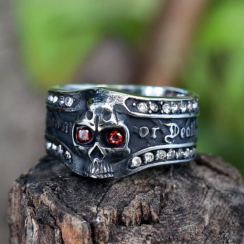 Free shipping Style Stainless Steel Gothic Accessories Lost Skull Ring Anel Masculino Punk Jewelry Boyfriend Gift OSR731