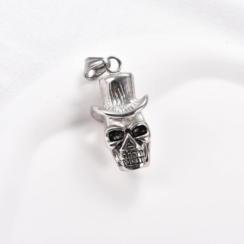 Gothic Skull Pendant Necklace — Stainless Steel