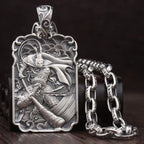 Monkey King Buddha Pendant Necklace for Men — Black-Tone