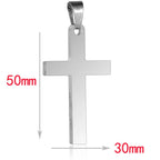 Cross Steel Pendant 316L Blank Engraved Seal