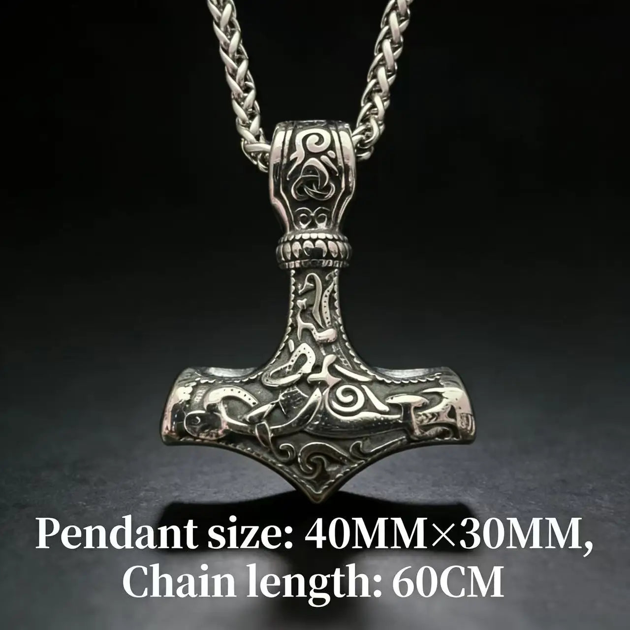 Thor Mjolnir Steel Pendant 316L Nordic Odin