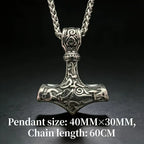 Thor Hammer Steel Pendant 316L Nordic Odin