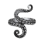 New Octopus Opening Knitting Loop Crochet Ring Stainless Steel Punk Style Thimble Ring Adjustable Finger Wear Knitting