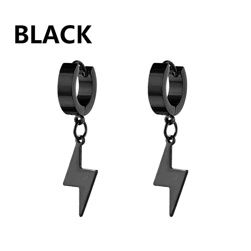 1 pair Fashion Simple Padlock Pendant Stainless steel lock Shaped Stud Earrings For Women Punk Hip Hop Style Ear