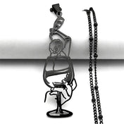 Silver Pendant Hollow Wine Glass Drinking