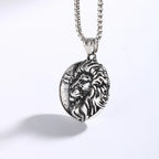 Wolf Tiger Lion Pendant Necklace — Stainless Steel