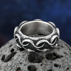 Fashion Biker 2024 New 316L Stainless Steel Snake Ring Animal Jewelry Fashion Jewelry Vintage Us size 7 to 13