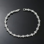 Round Stone Star CZ Bracelet — Stainless Steel