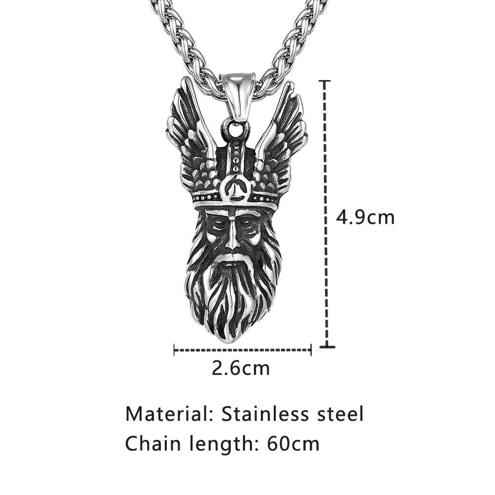 Helm of Awe Viking Amulet Necklace — Stainless Steel