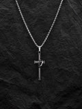 Cross Steel Pendant Japanese Korean Versatile