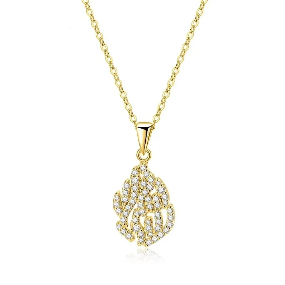 Full Moissanite Necklaces For Women Men 925 Sterling Silver Lab Diamond Pendant Chain Wedding Party 18K Gold Plated Fine Jewelry