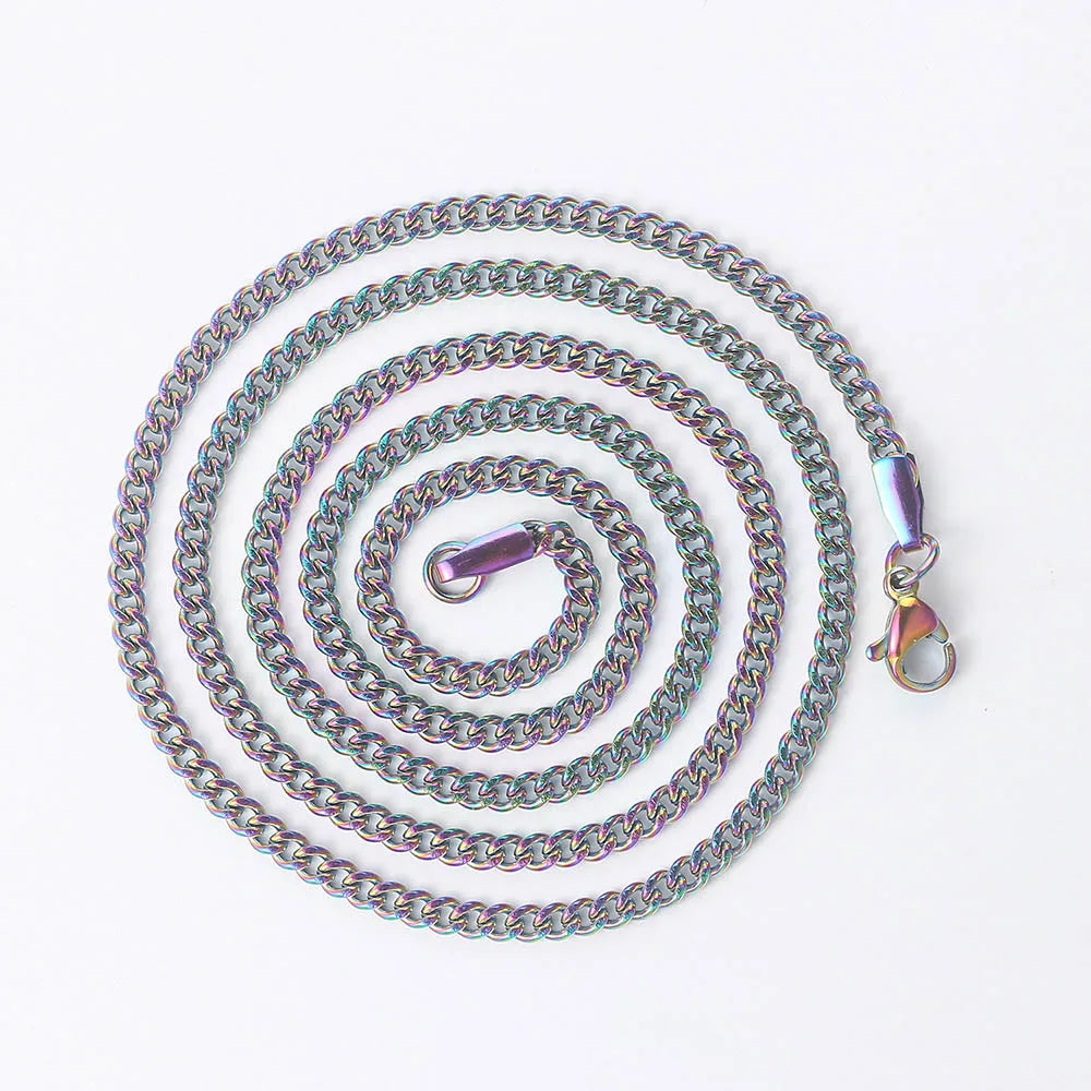 Stainless Steel Cuban Chain Necklace 3MM