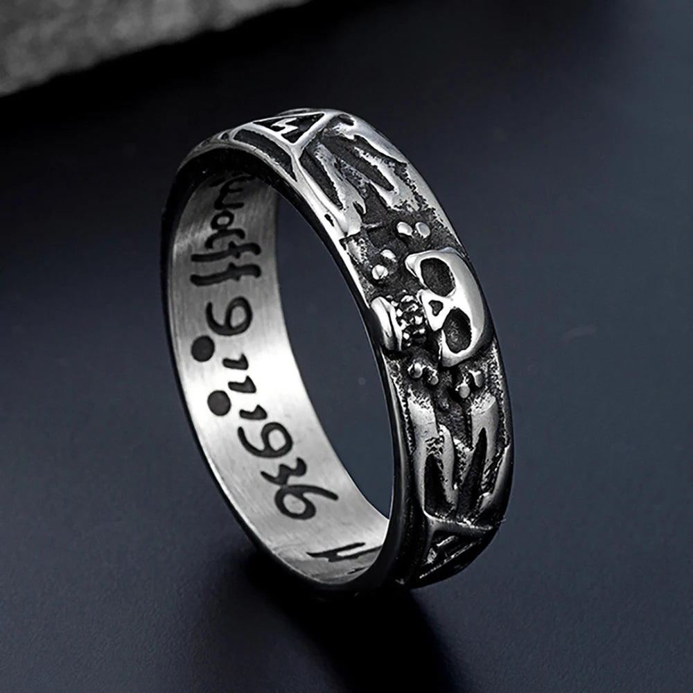 Gothic Skull Ring — Stainless Steel Punk