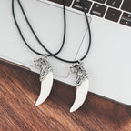 Wolf Tooth Amulet Choker Necklace