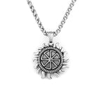 Sun Steel Pendant Kolovrat Wheel 316L