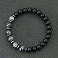 Noter Men Bracelet High Quality Black Frosted Stone Strand Braslet Gifts For Boyfriend Husband Hematite Healing Braclet Pulsera