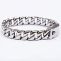 Heavy Metal Powerful 31MM Wide Thick Curb Chain Man Bracelet Men Massive Stainless Steel Men's On Hand Jewelry