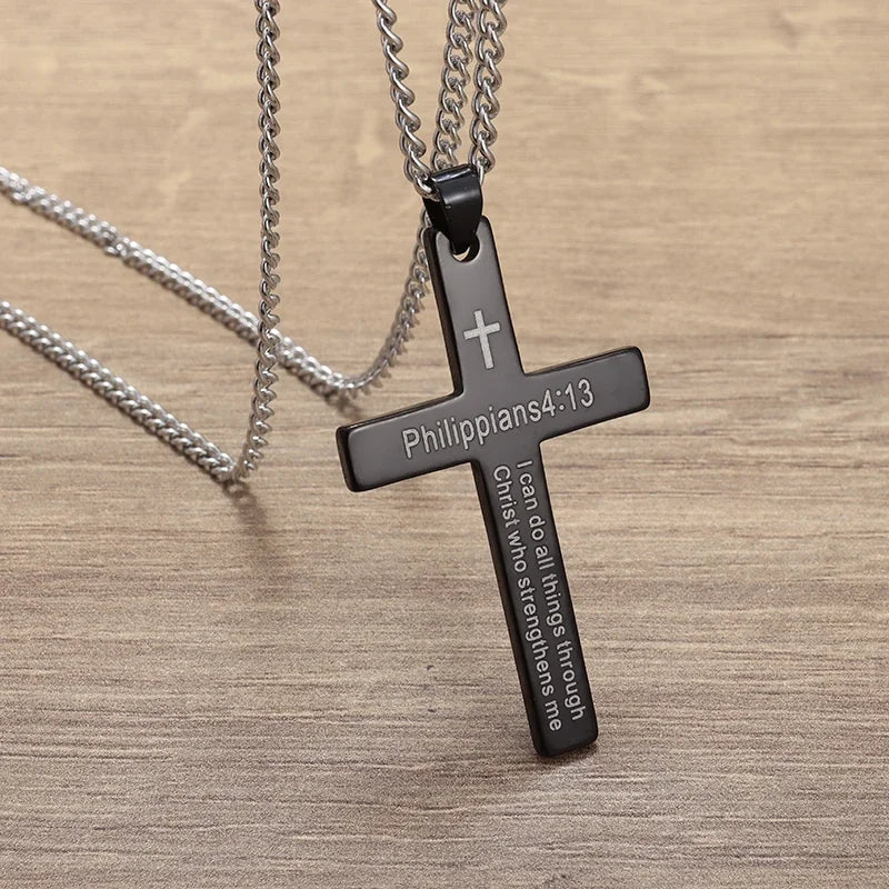 Vintage Christian Ice Crystal Jesus Head Pendant Necklace for Men and Women Cross Catholic Amulet Jewelry