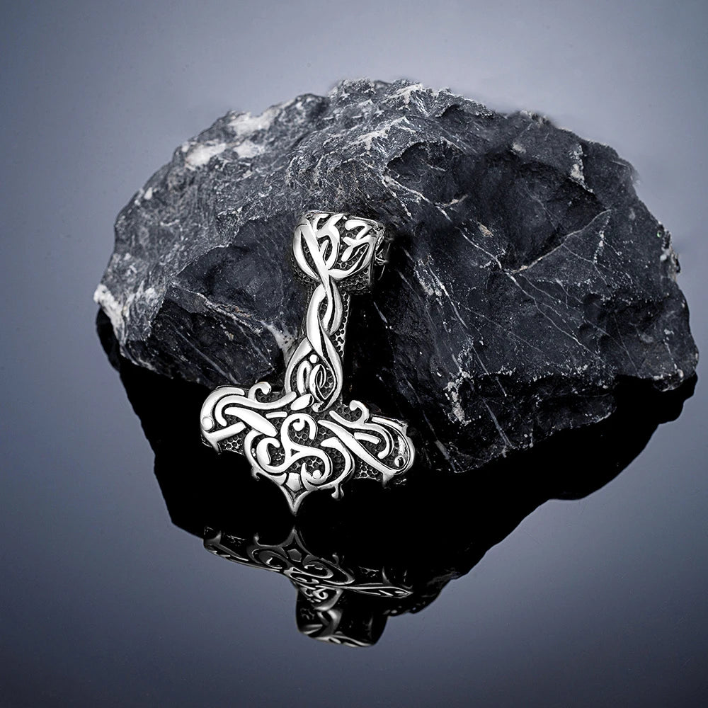 Thor's Hammer Mjolnir Pendant — Stainless Steel