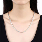 925 Sterling Silver 16/18/20/22/24 Inch 3MM Snake Bone Chain Necklace For Women Men Wedding Fashion Jewelry Charm Gifts