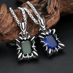 Stone Stainless Steel Pendant Necklace
