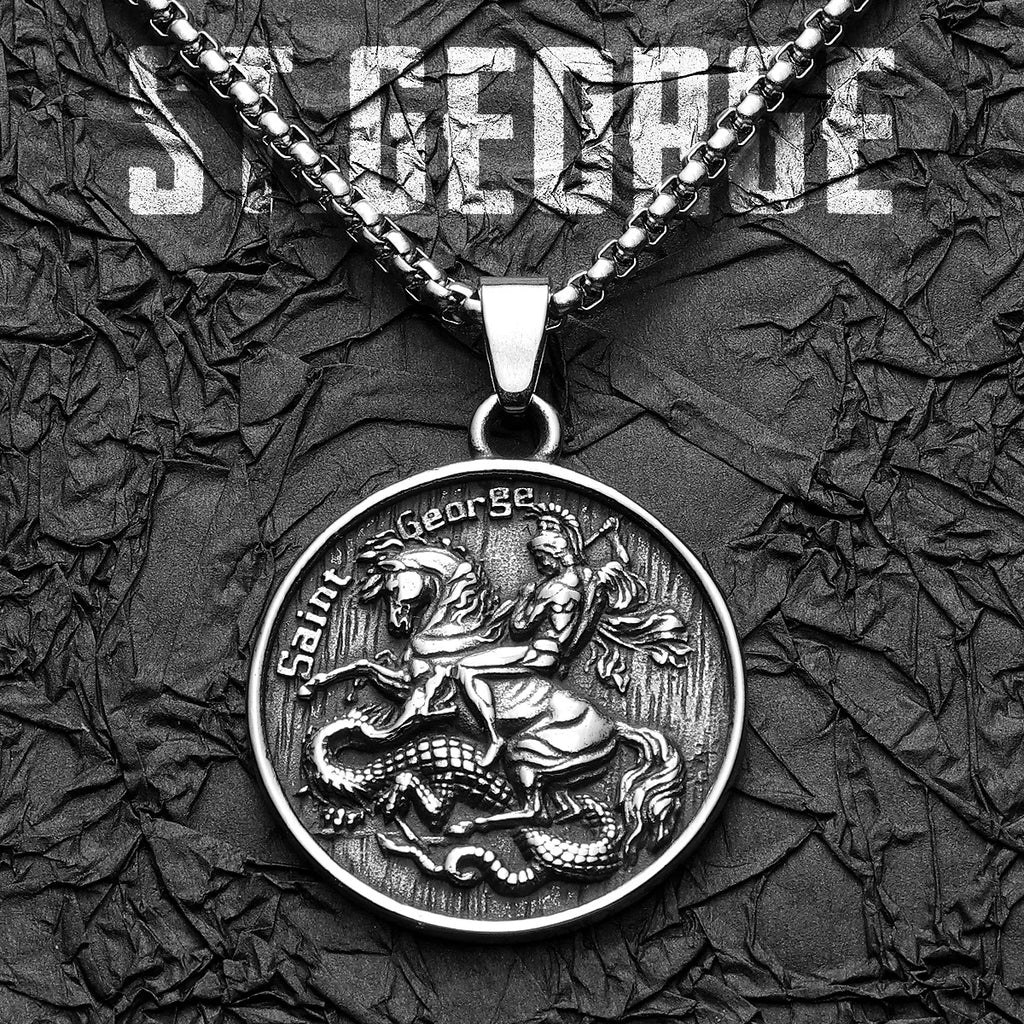 Dragon Slayer Pendant Necklace — Stainless Steel