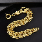 Heavy Byzantine Chain Bracelet — Gold-Tone, Punk Rock Statement