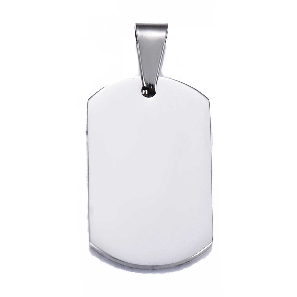 18x30mm Small Military Army ID 4 Colors Stainless Steel Name Blank Dog Tags Pendant Rectangle Necklace Jewelry