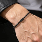 Square Tube Box Chain Bracelet — Stainless Steel